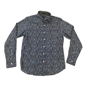 J crew men’s slim fit dress shirt 
Royal blue button down with floral pattern